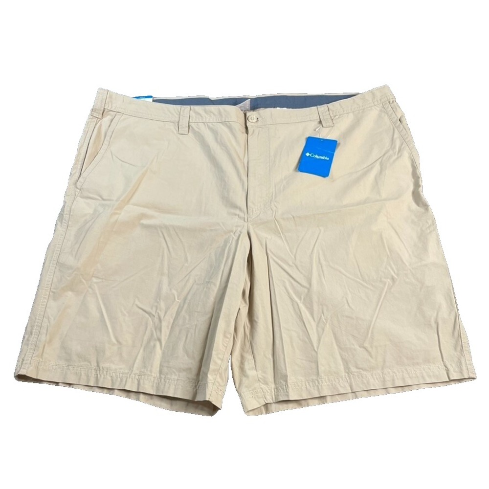COLUMBIA‎ ~WASHED OUT SHORT Chino Shorts Men's Sz 50" X 10"  Khaki Tan New w/tag